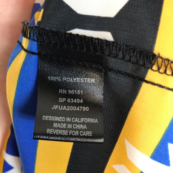 BeBop Aztec/Tribal Print Blue/Yellow Dress - S - Picture 4 of 4